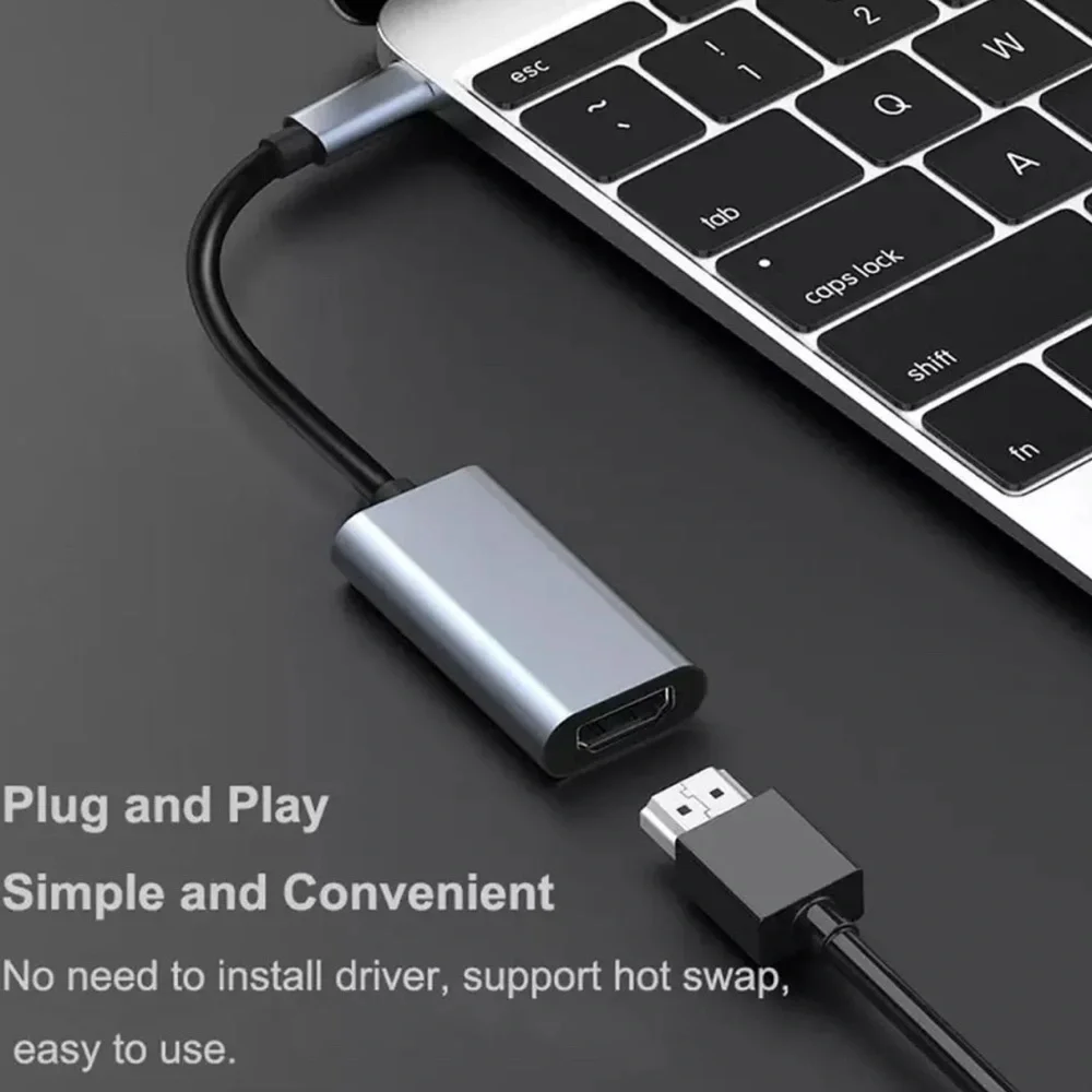 USB Type C to HDMI Adapter USB 3.1 Cable For MHL Android Phone Tablet Black New.